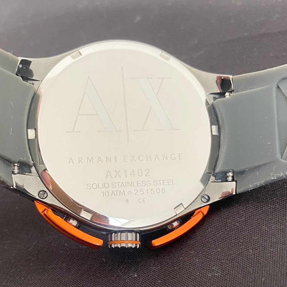 Armani Exchange Black and Orange Chronograph Watch - Picture 7 of 14